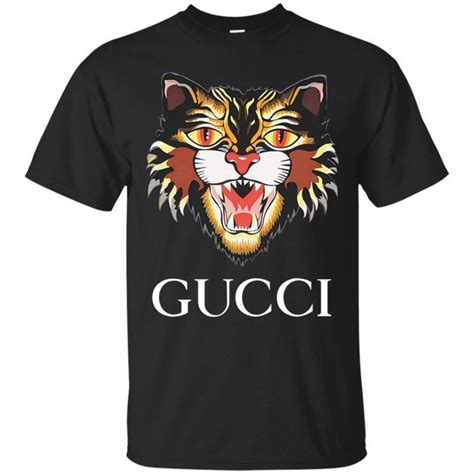 gucci angry cat t shirt replica|how to check gucci t shirt.